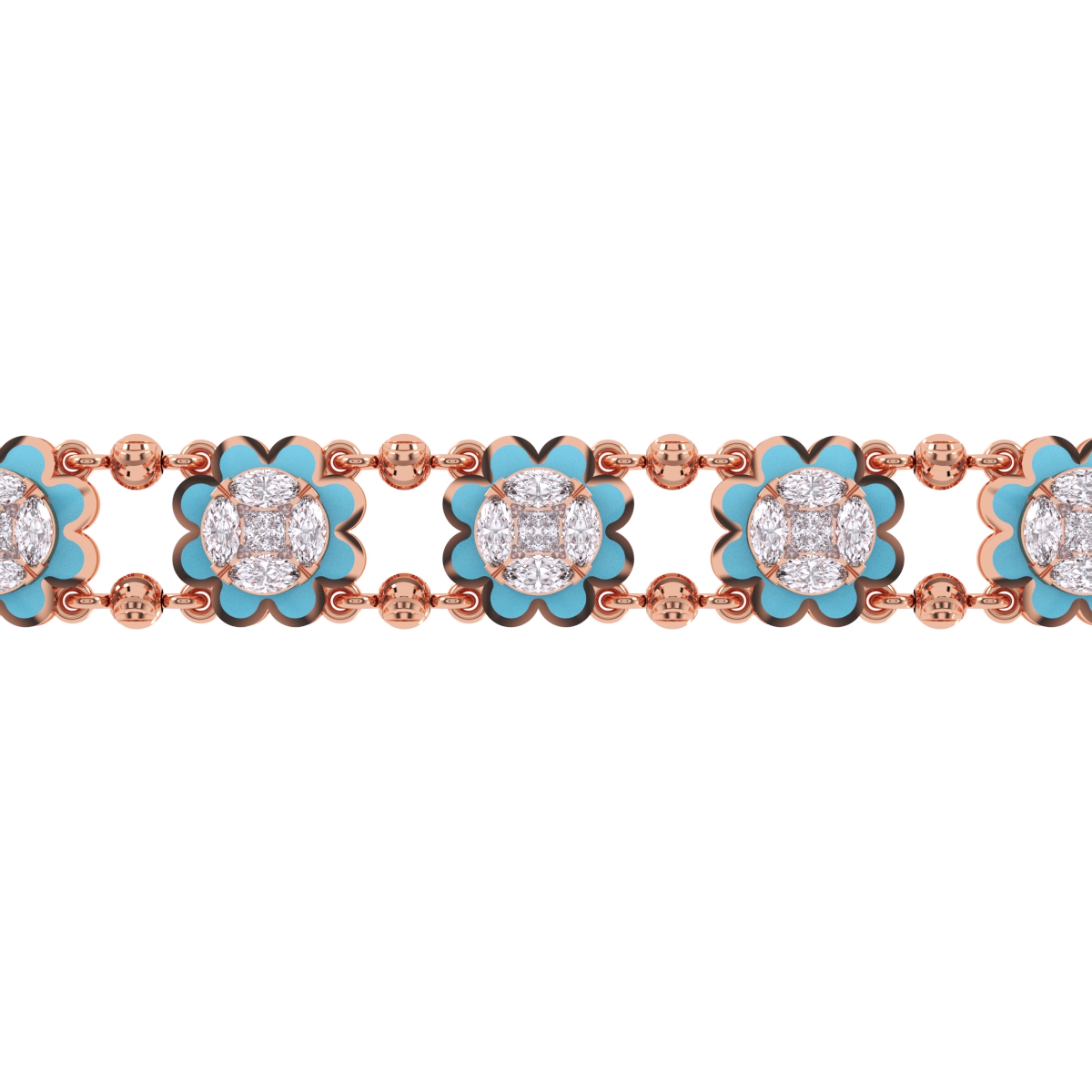 Latest Floral Style Loose Bracelet For Her